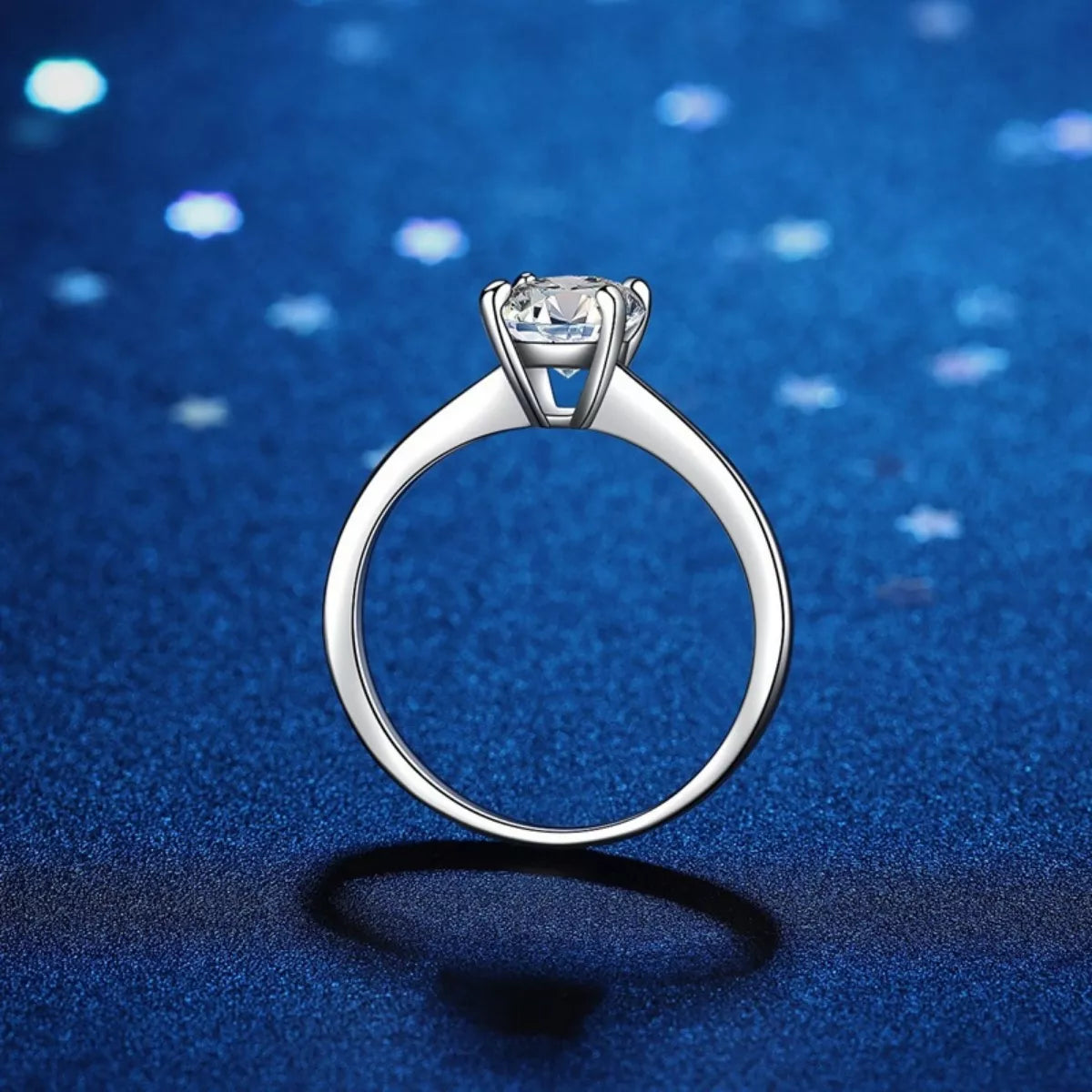 1 Carat Moissanite 925 Sterling Silver Ring