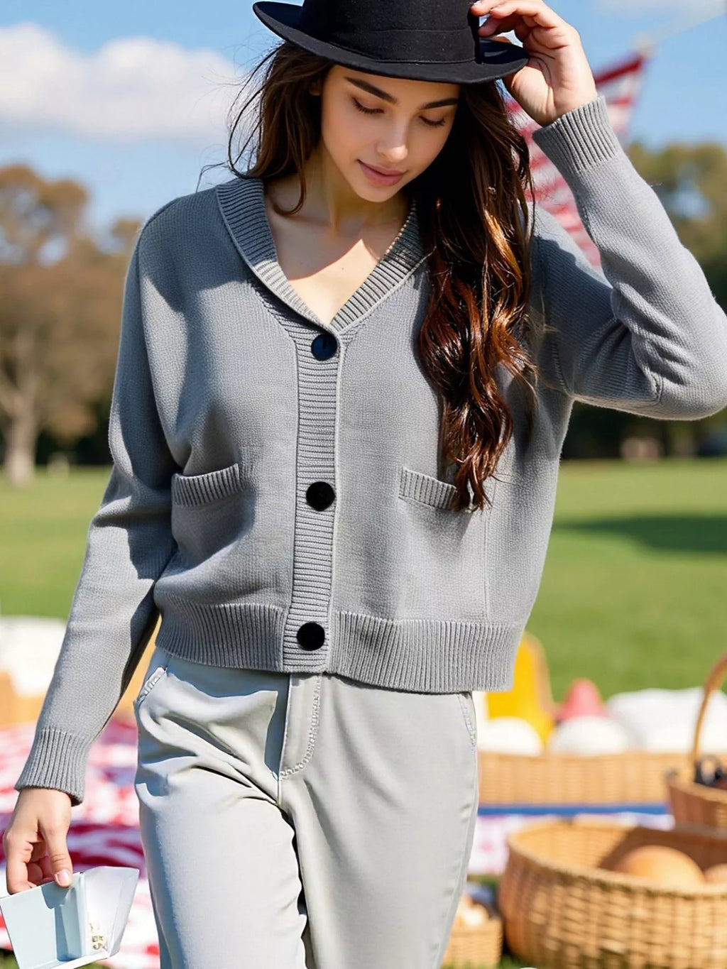 US Flag Button Up Cardigan
