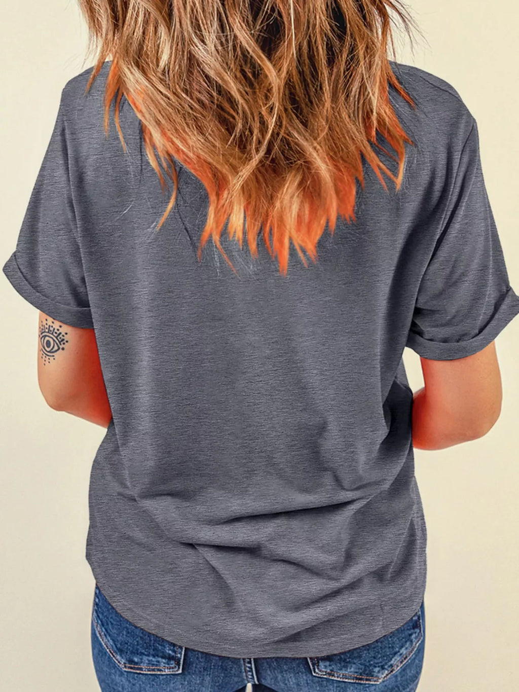 Halloween Ghost Round Neck Casual Tee