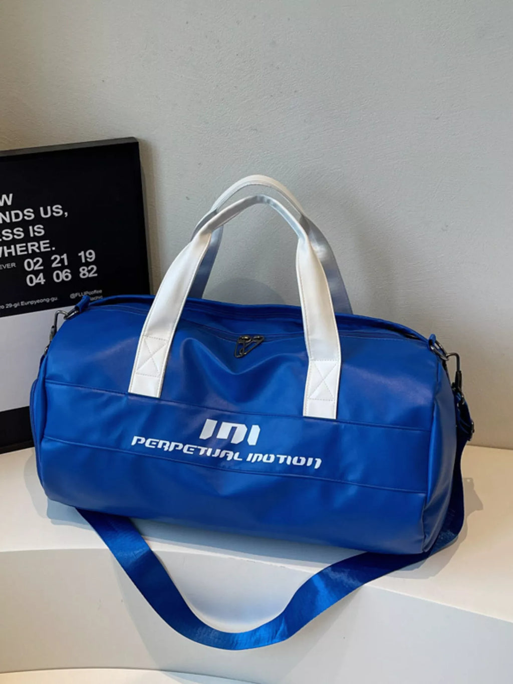 Sporty Duffel Bag with Shoulder Strap