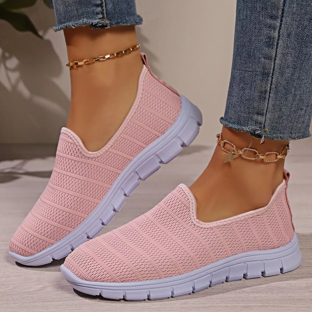 Round Toe Mesh Slip-Ons