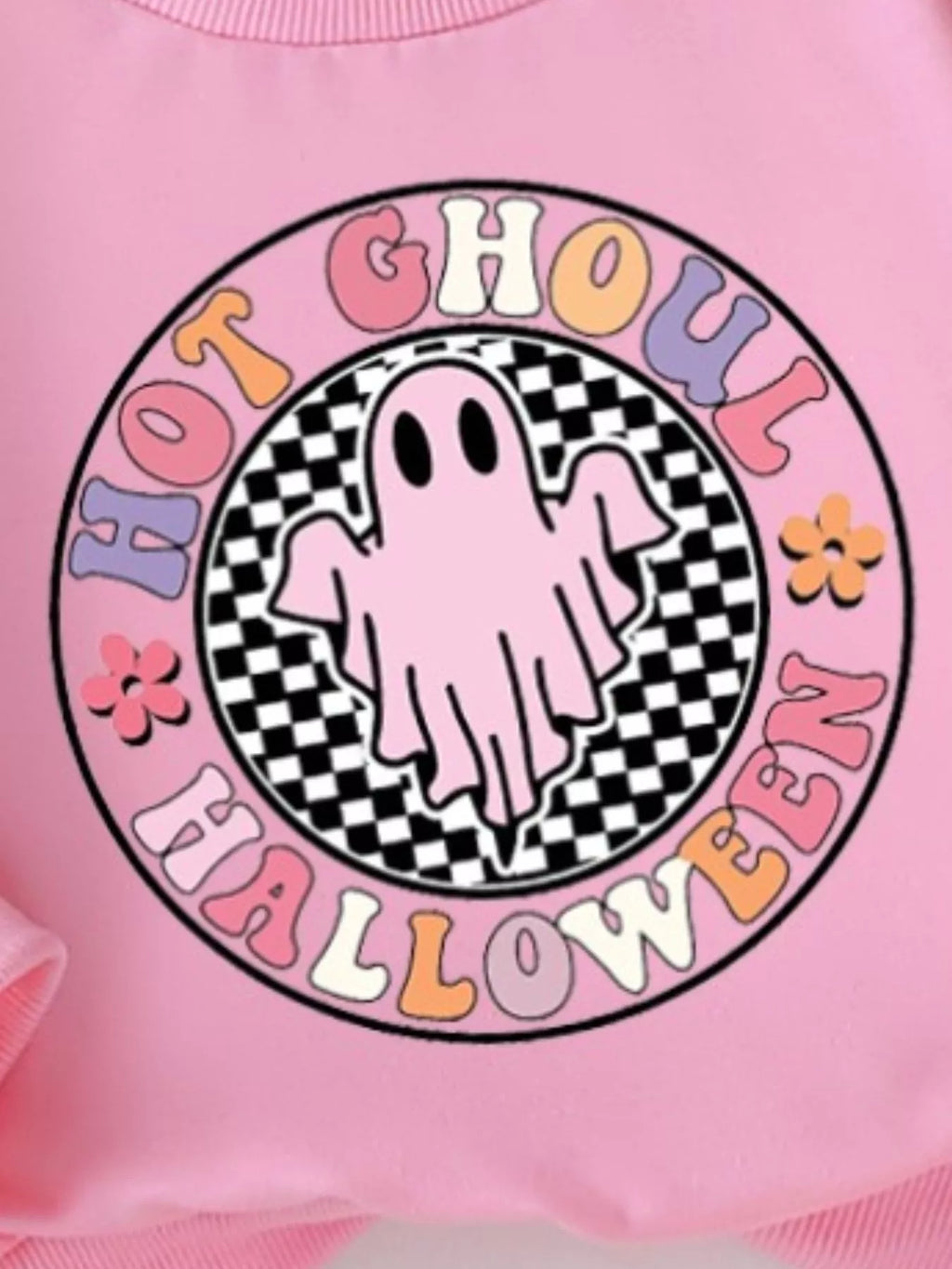 Children's Halloween Graphic Sweatshirt and Flare Pants Set