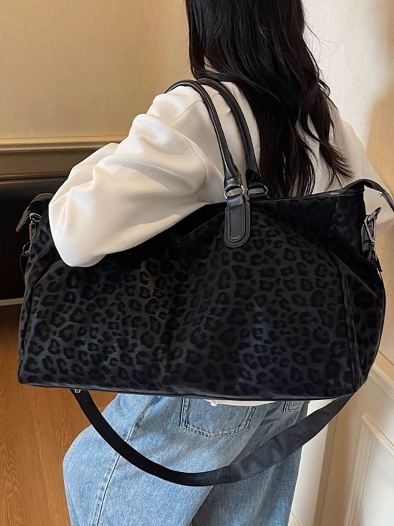Leopard Print Travel Bag