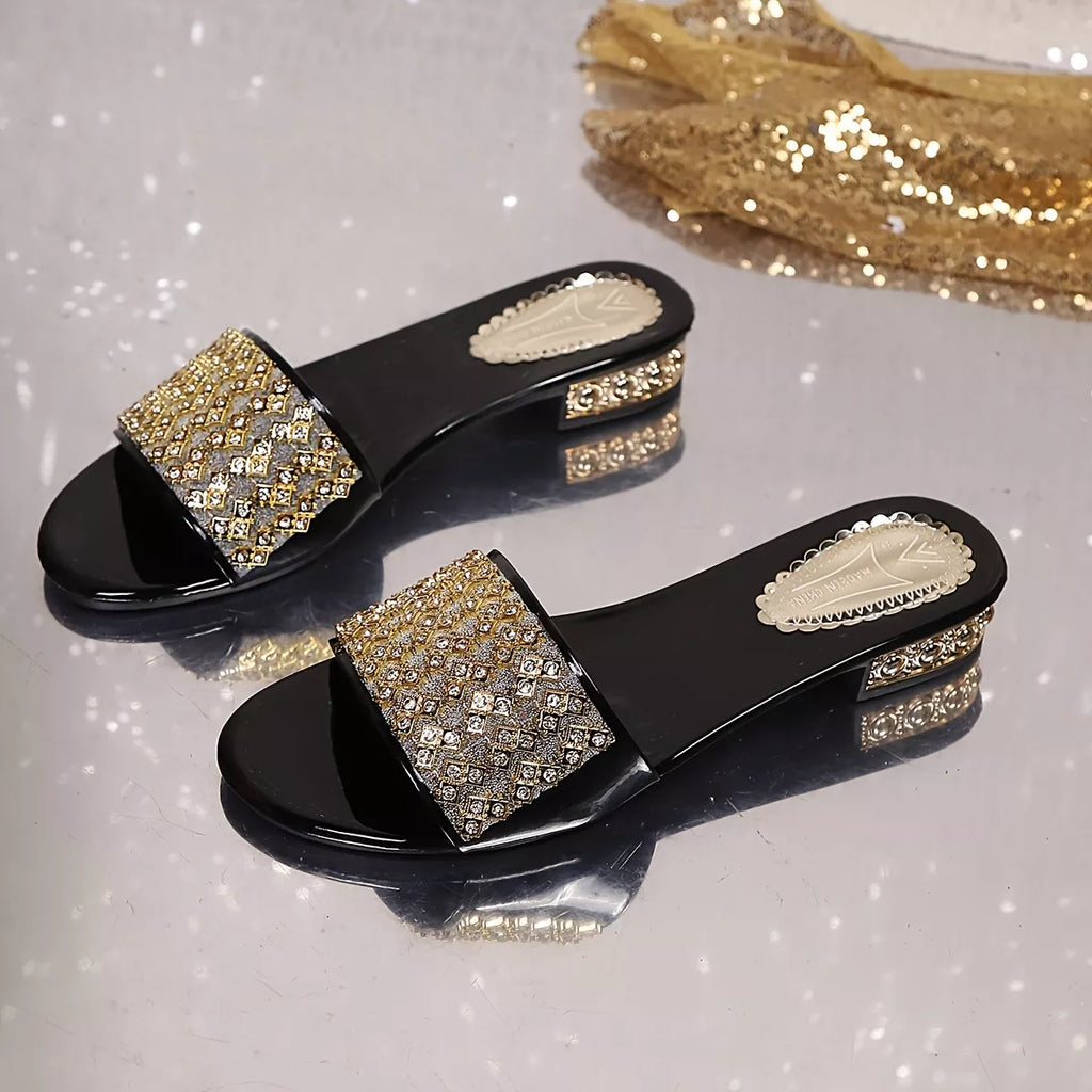Open Toe Block Heels Sandals
