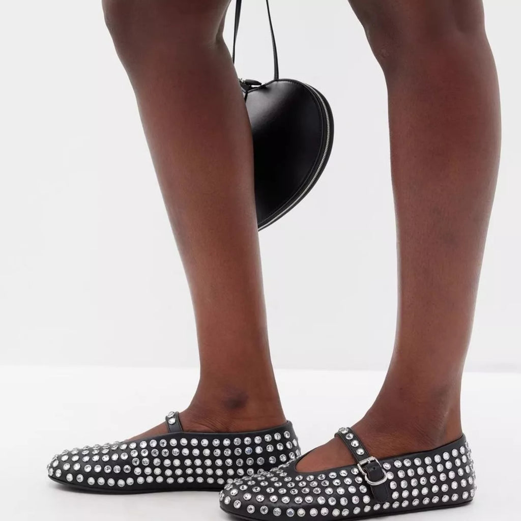 Studded Round Toe Slip-Ons