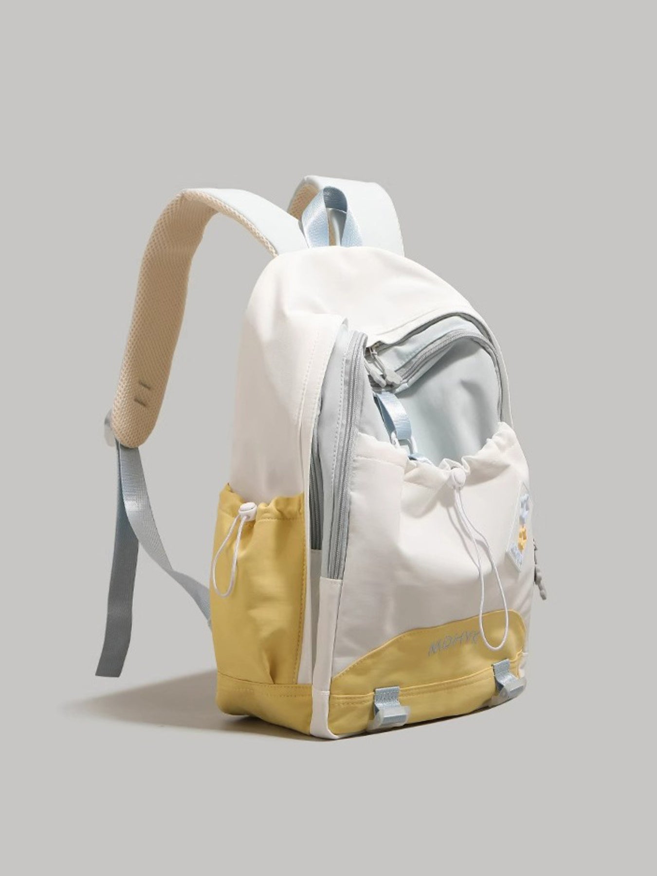 Color Block Drawstring Backpack Bag