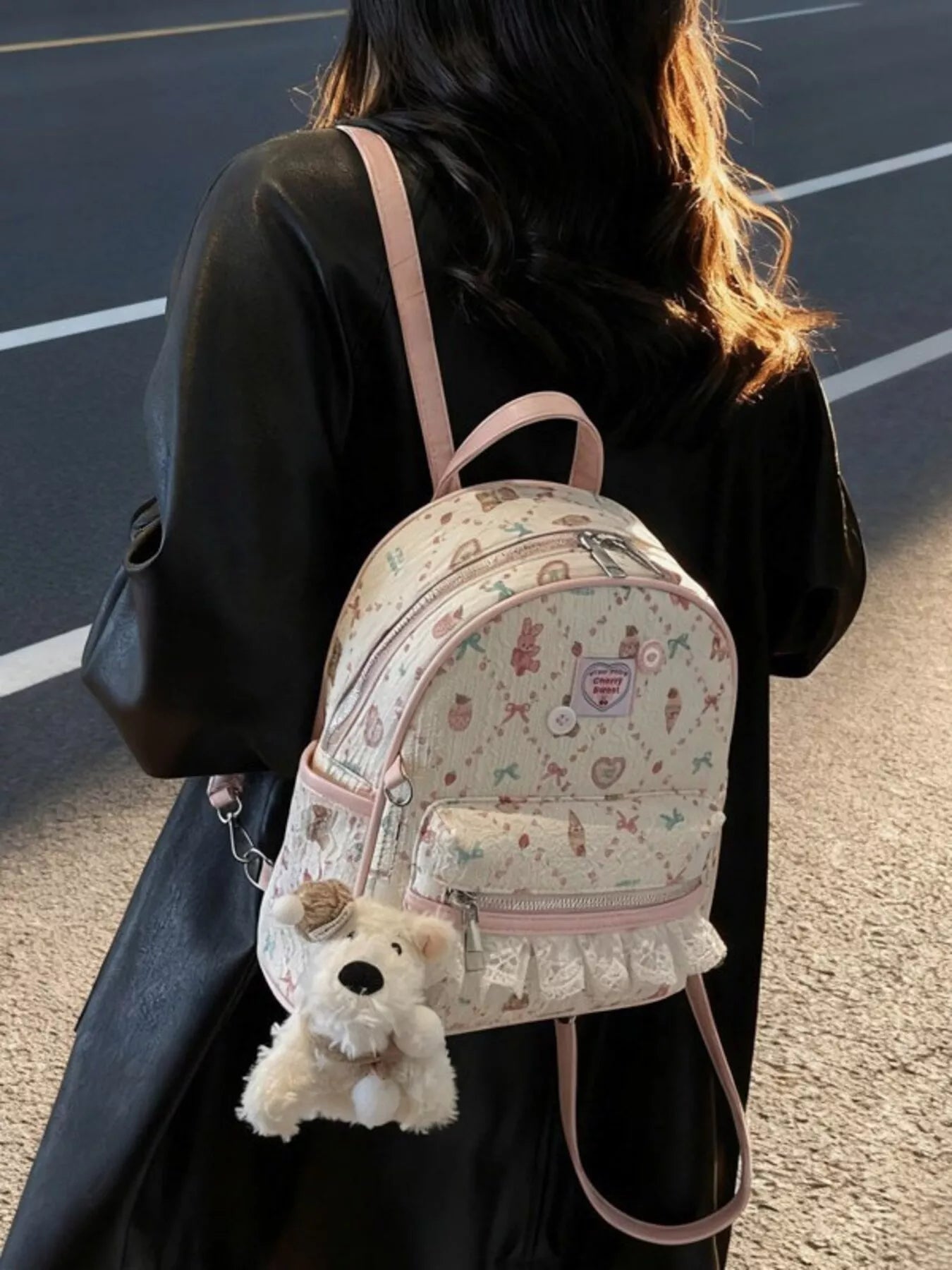 Lace Detail Backpack Bag
