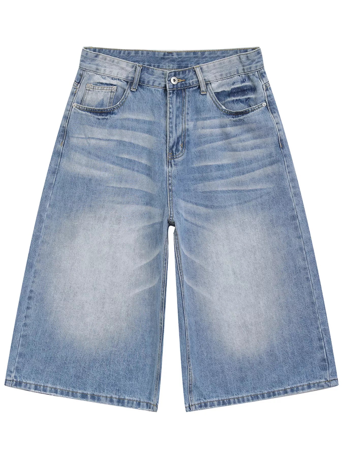 Men's Wide Leg Cropped Jeans