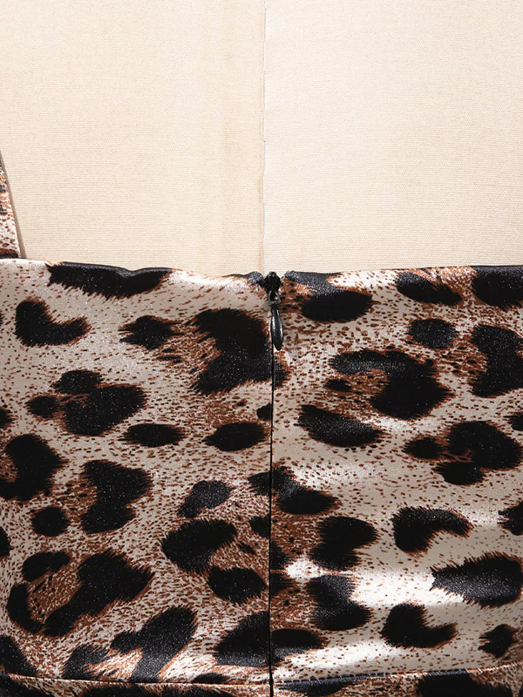 Leopard Print Bodycon Back Slit Midi Dress