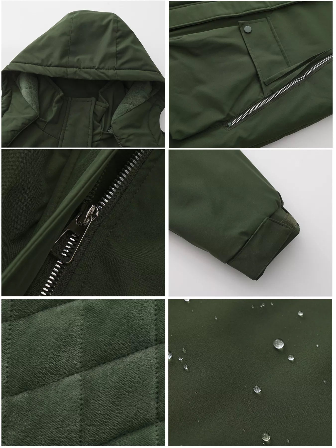 Full Size Zip Up Hooded Parka Outerwear Plus Size