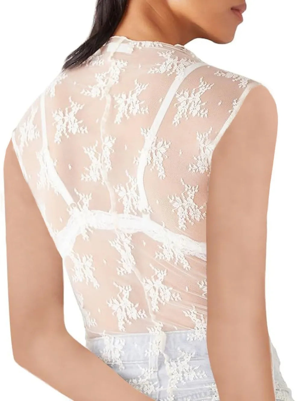 Lace Mock Neck Top