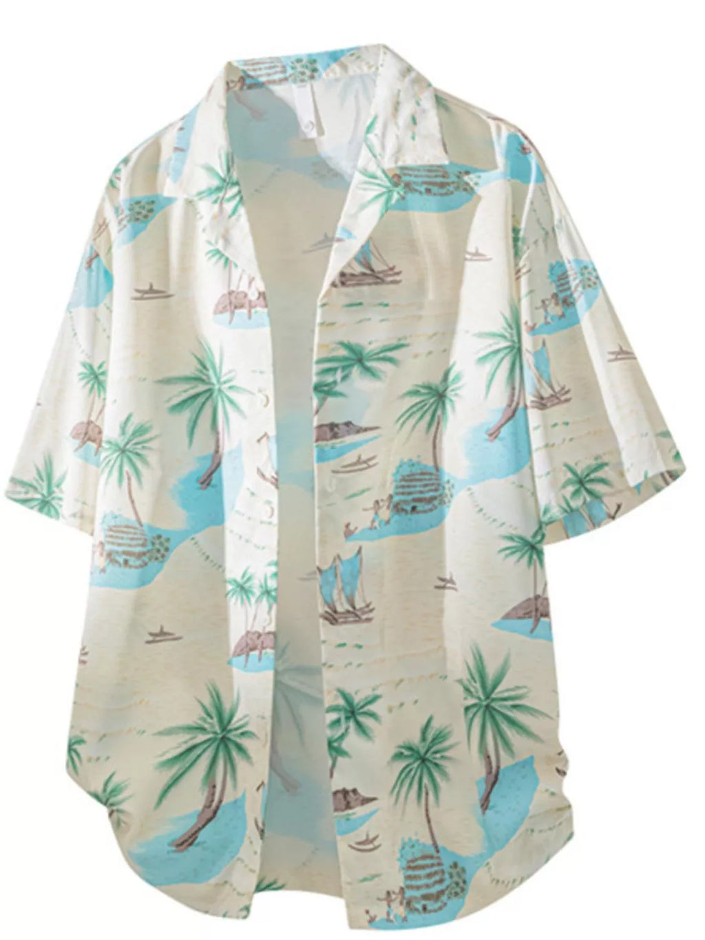 Men's Tropical Print Short Sleeve Shirt