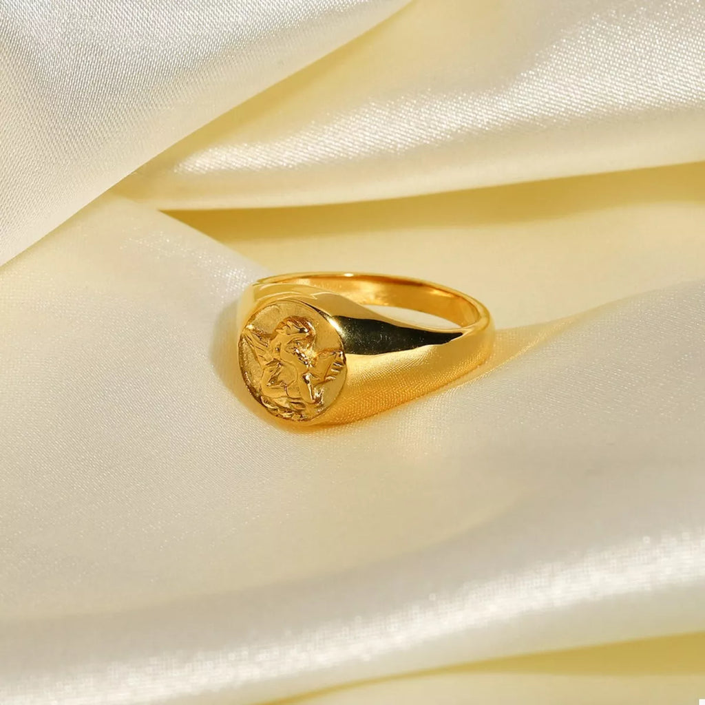 18K Gold-Plated Cupid Ring