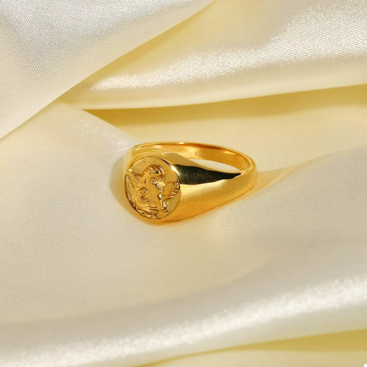 18K Gold-Plated Cupid Ring