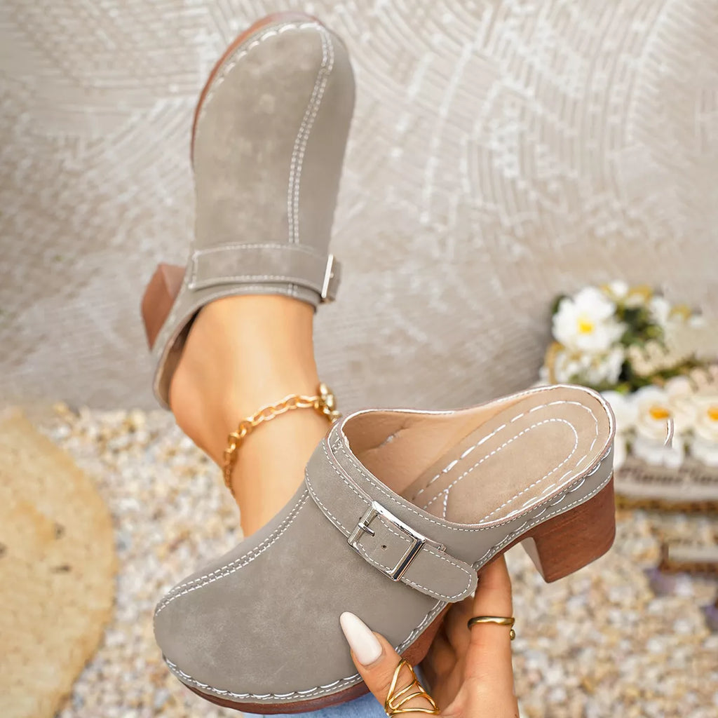 Round Toe Block Heels Sandals