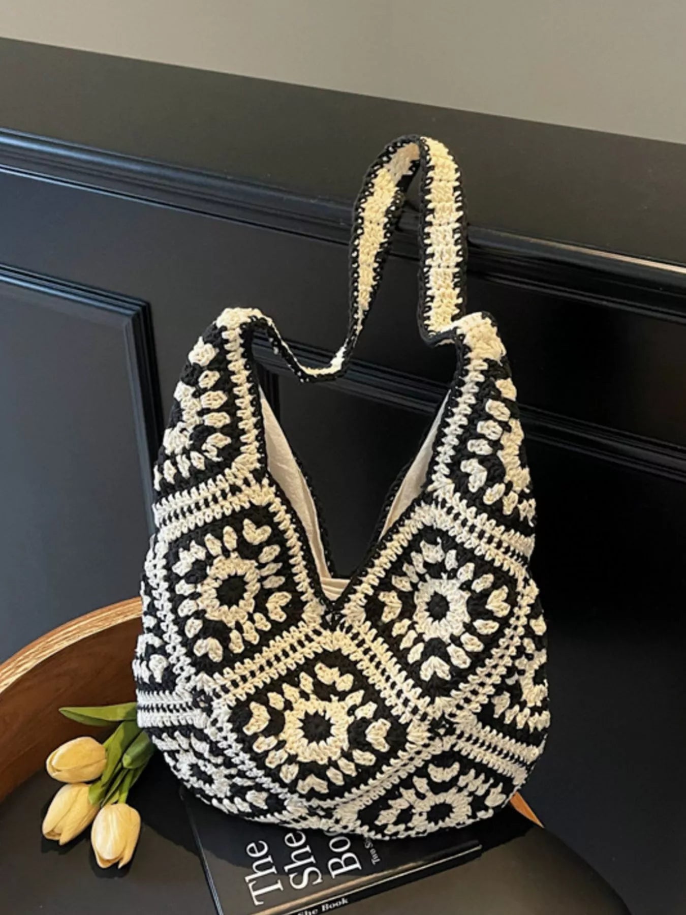 Crochet Hobo Shoulder Bag