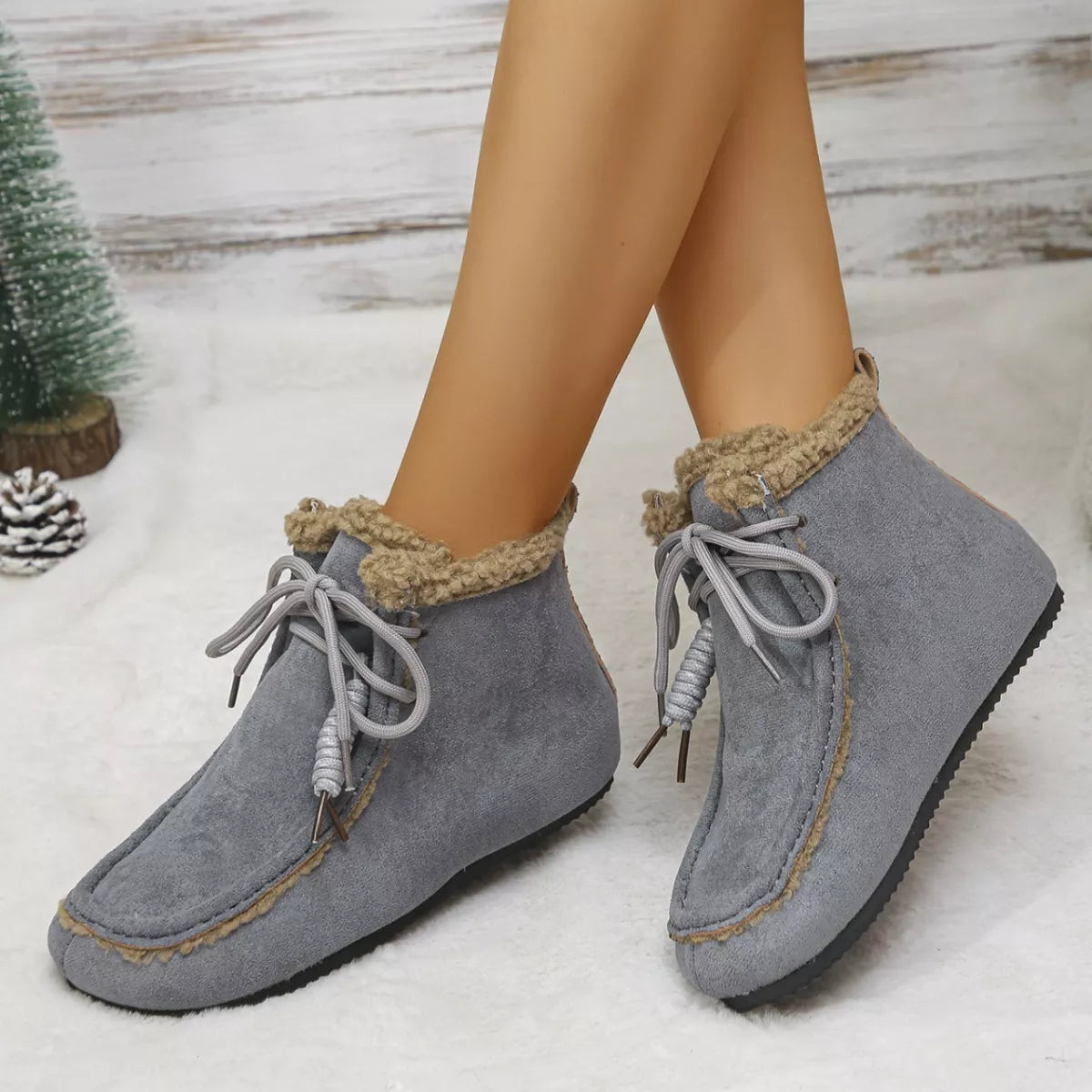 Plush Lining Ankle Boots