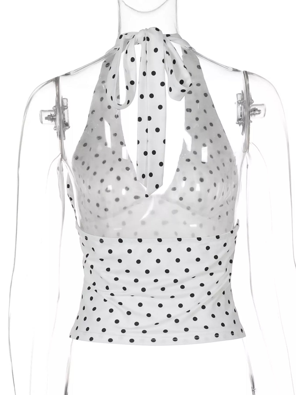 Polka Dot Halter Neck Cami