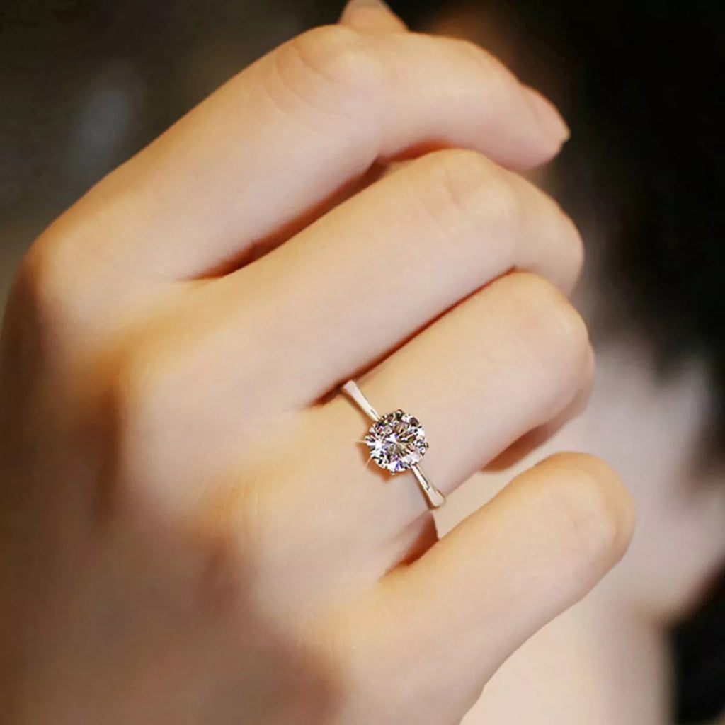 2 Carat Moissanite 925 Sterling Silver Ring