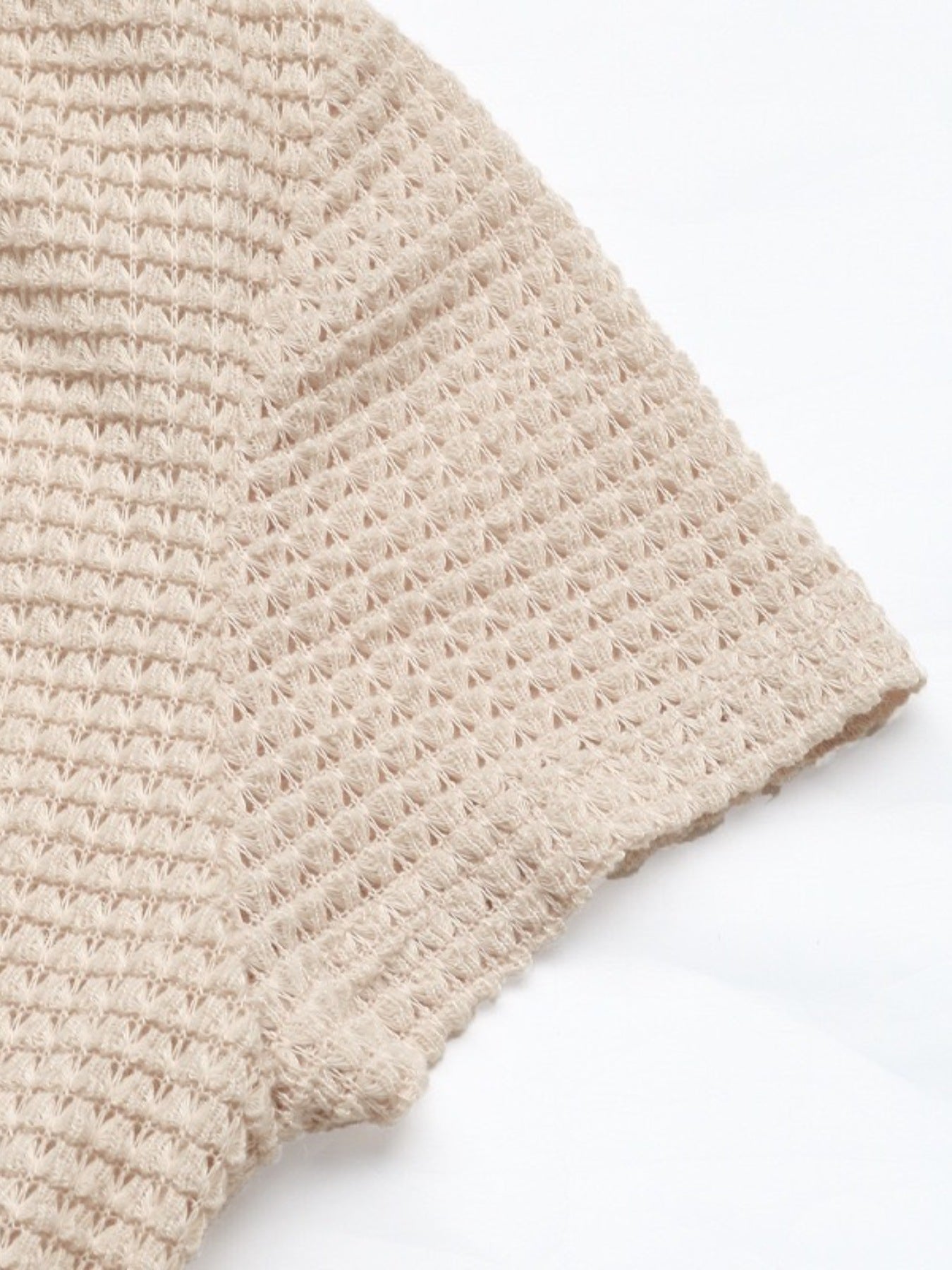 Textured Knit Bubble Hem Mini Dress