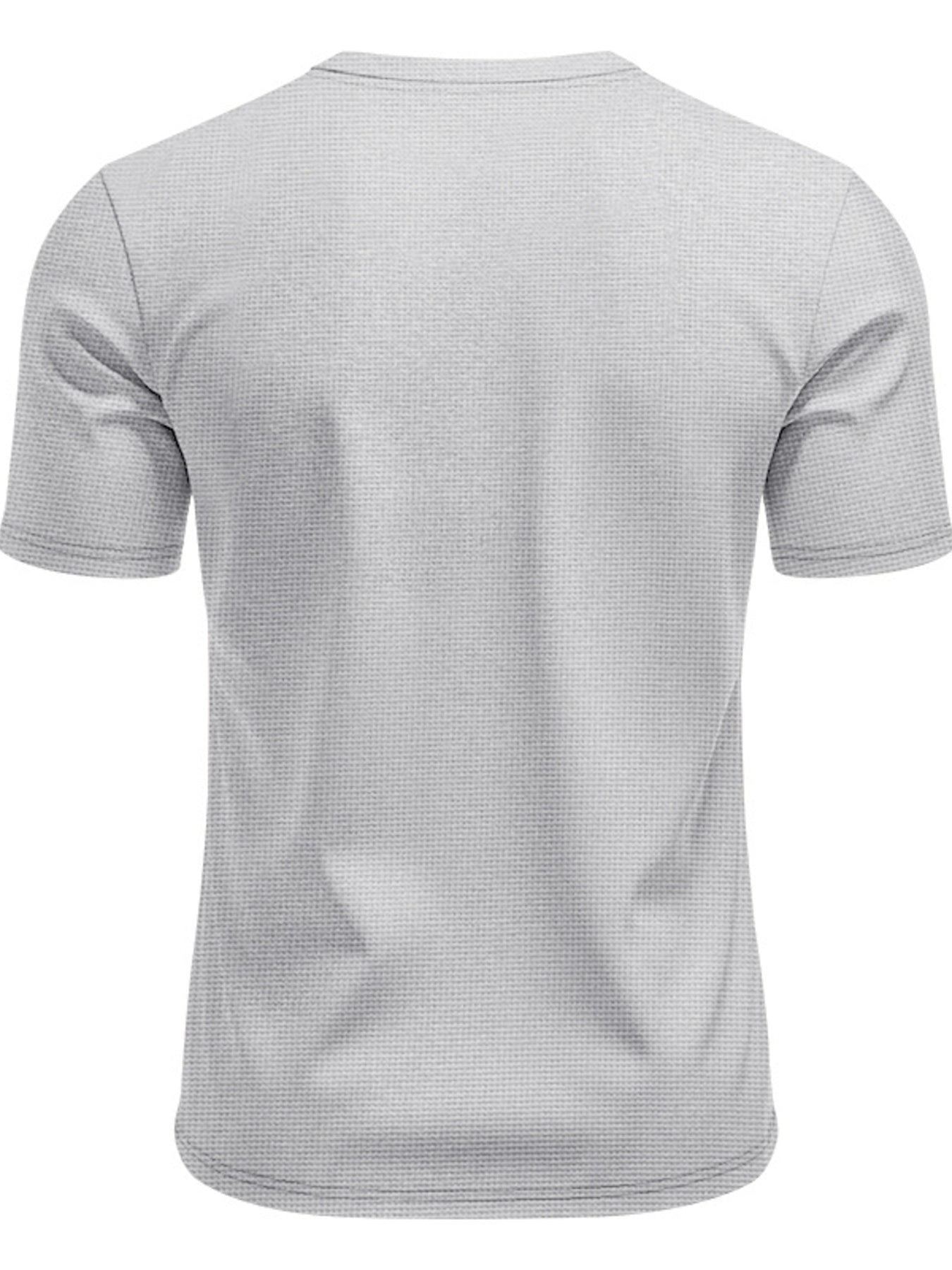 Men's Full Size Lace-Up Neck T-Shirt Plus Size