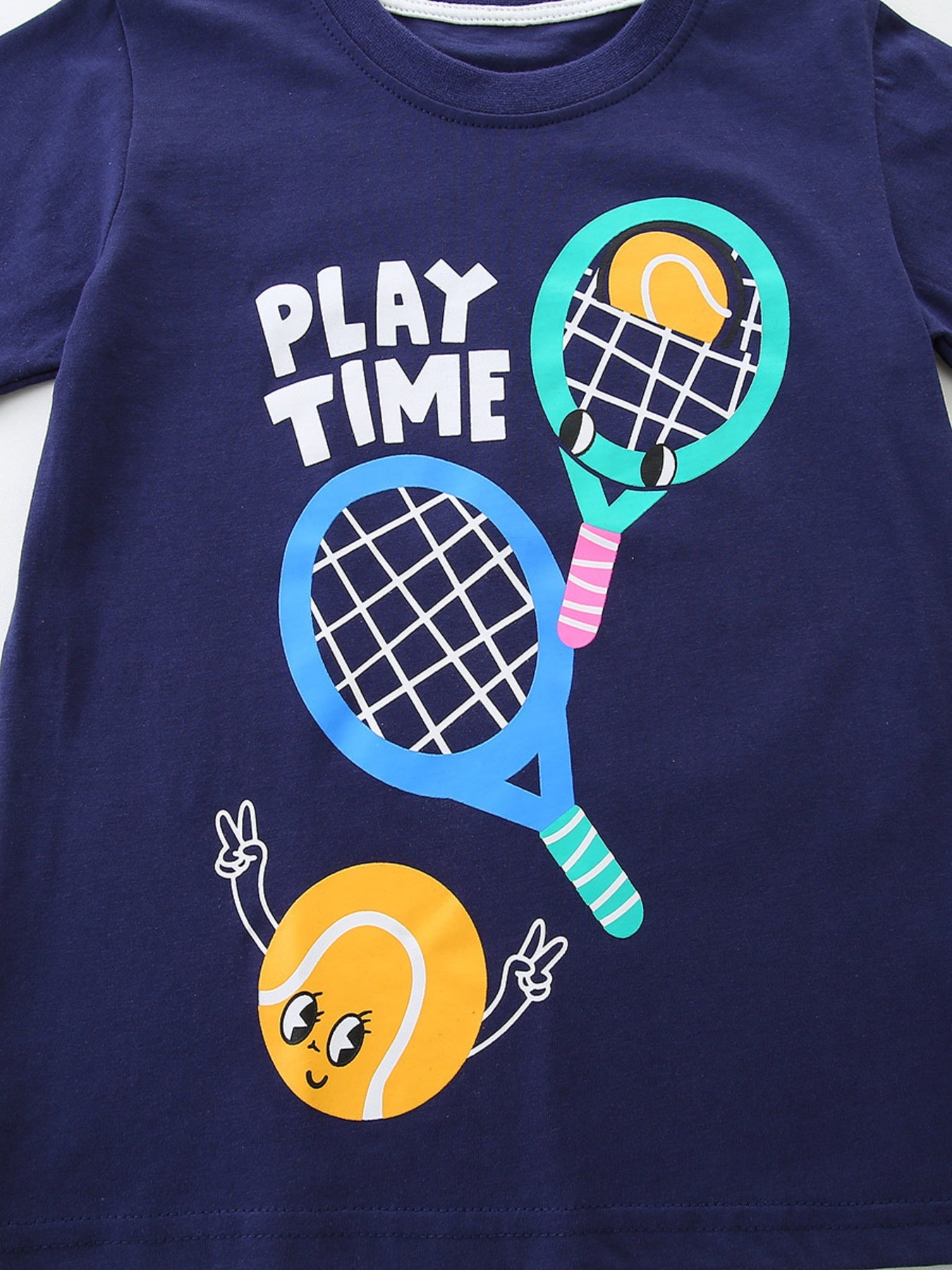 Children's Play Time Tennis Graphic Crew Neck T-Shirt