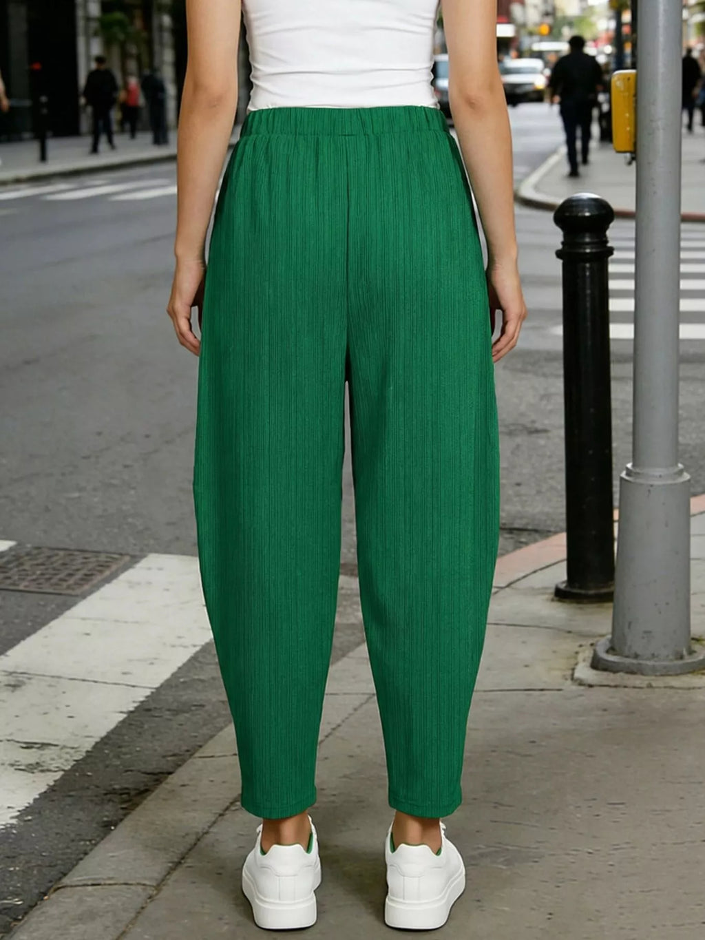 Plus Size Casual Elastic Waist Harem Pants