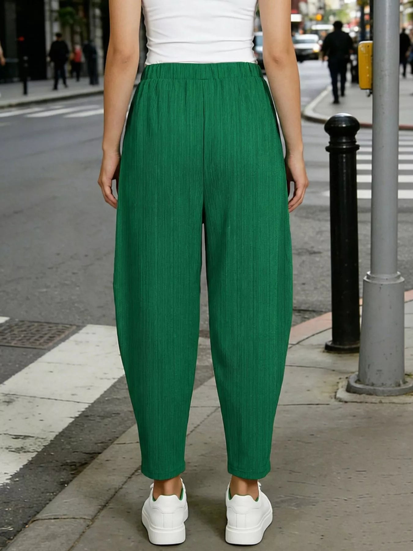 Plus Size Casual Elastic Waist Harem Pants