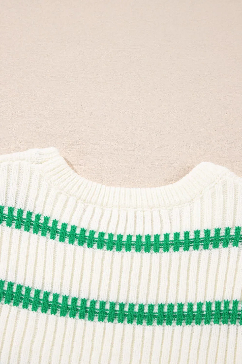 Striped Round Neck Sweater Vest