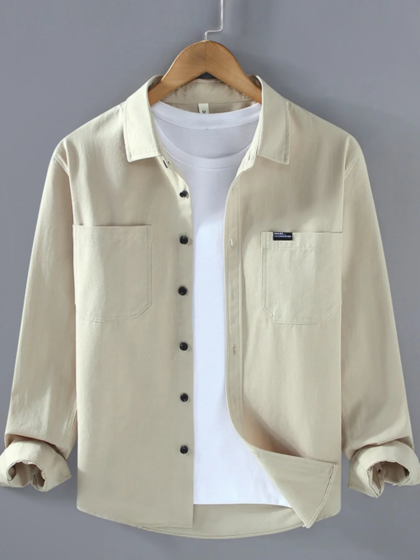 Men's Plus Size Button Up Long Sleeve Shirt
