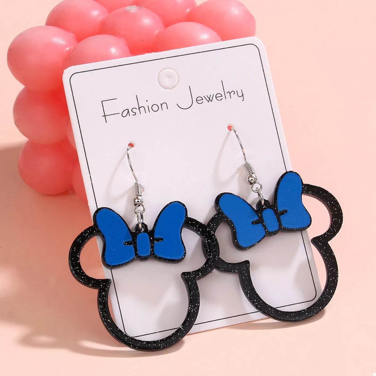 Mickey Mouse Bow Drop Earrings