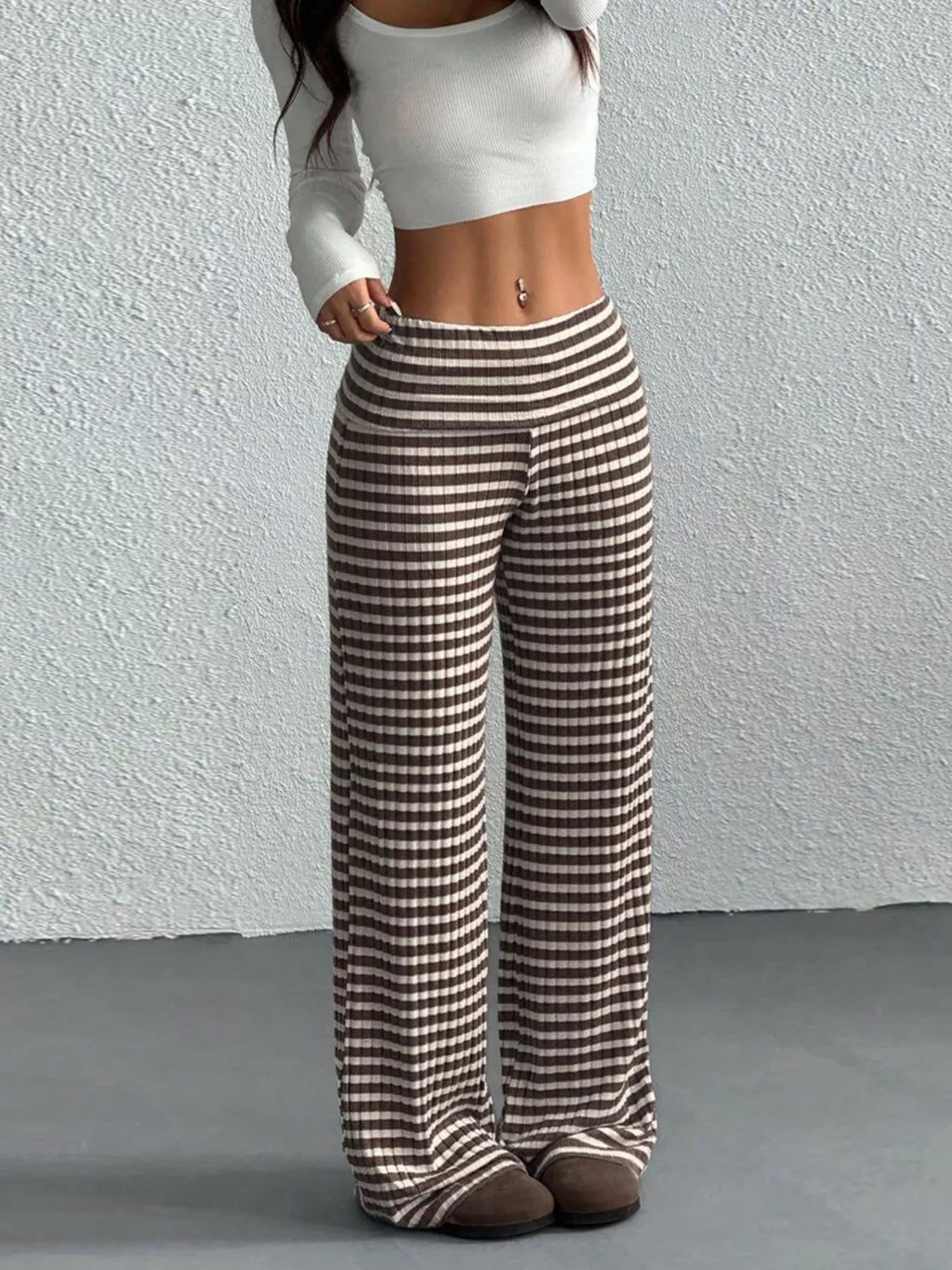 Striped Wide Leg Pants
