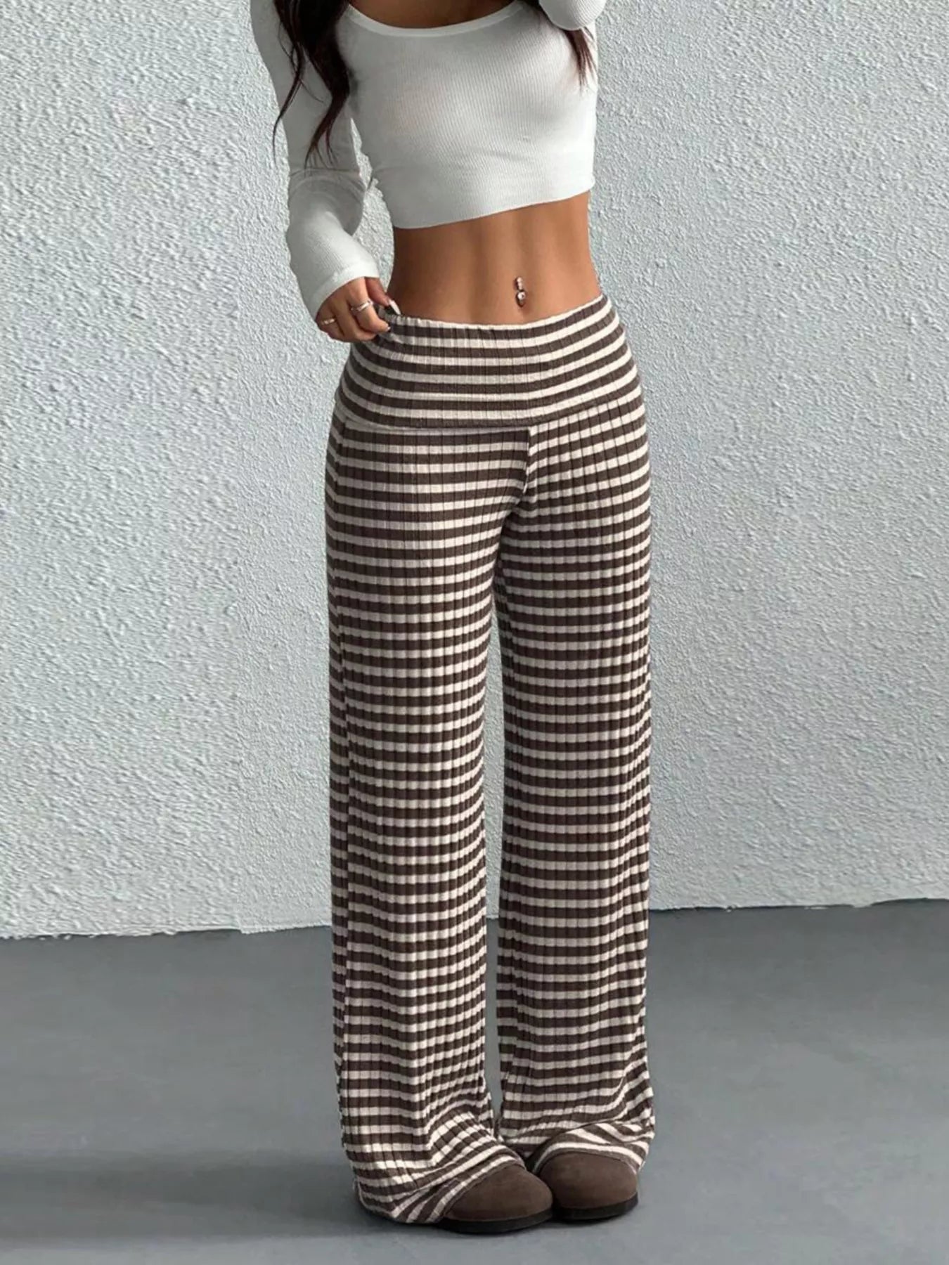 Striped Wide Leg Pants