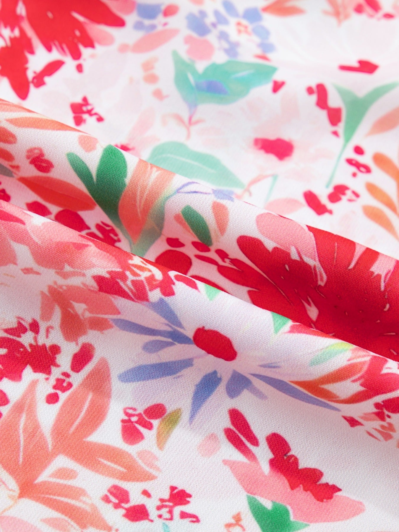 Floral Print Tie-Shoulder Midi Dress