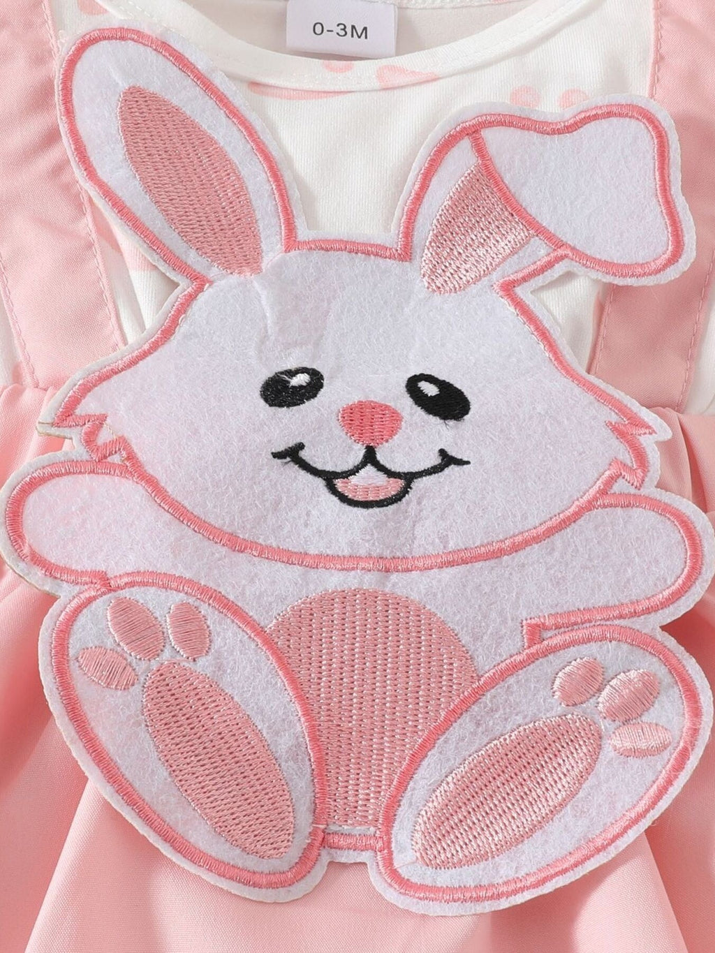Children's Bunny Applique Dress & Headband Set
