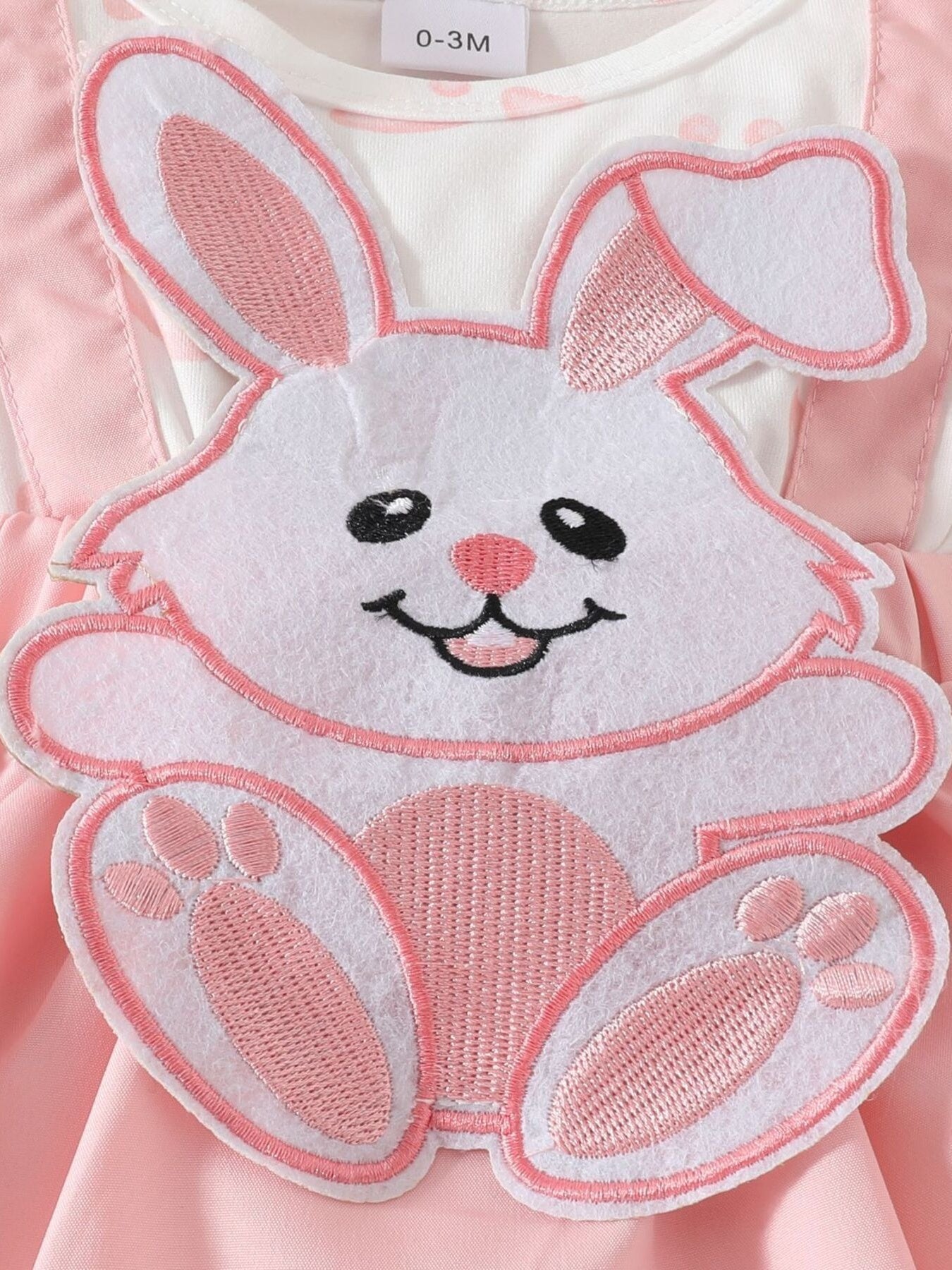 Children's Bunny Applique Dress & Headband Set