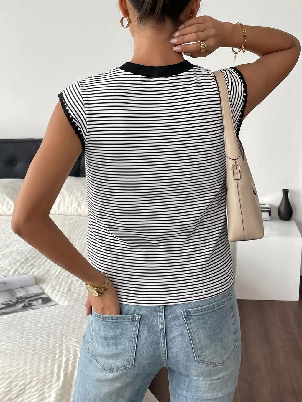 Classic Striped Crew Neck T-Shirt