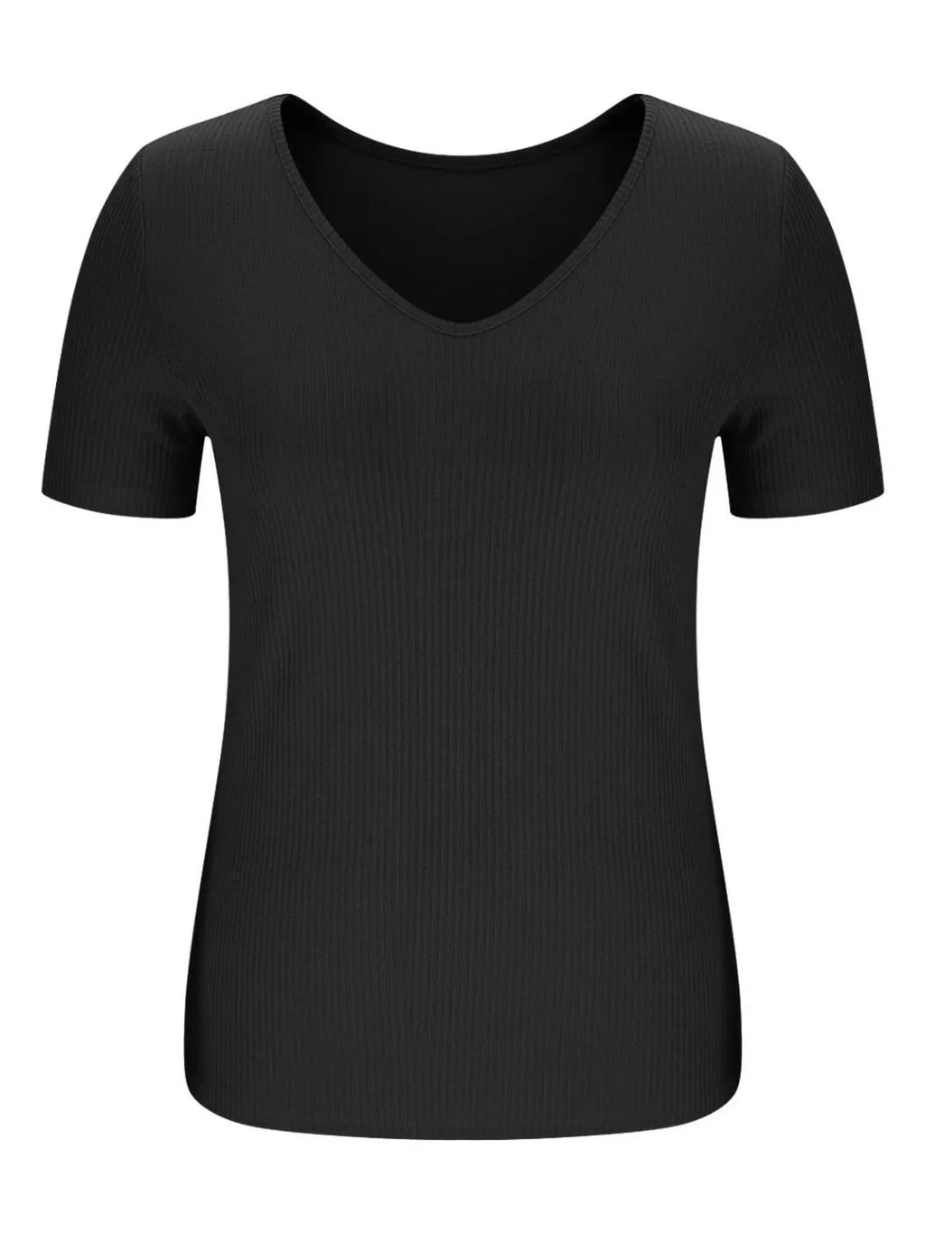 Solid V-Neck Short Sleeve T-Shirt
