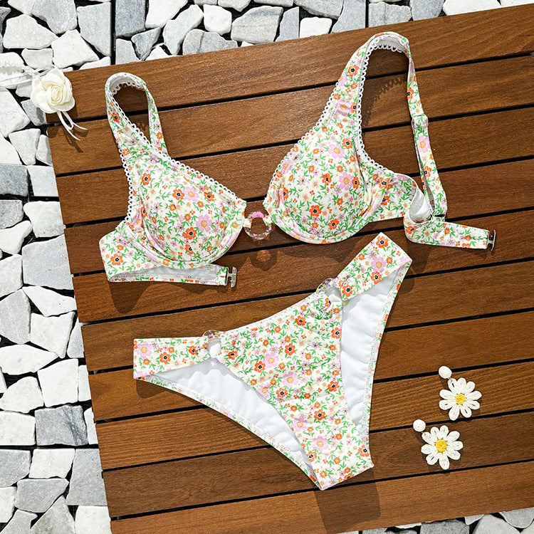 Sexy Solid Color Bikini Swimwear for Women