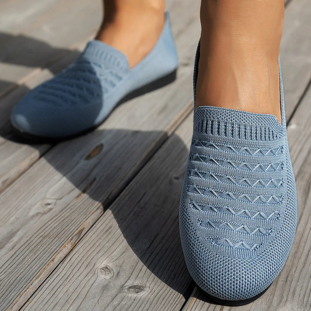 Breathable Knit Slip-On Loafers