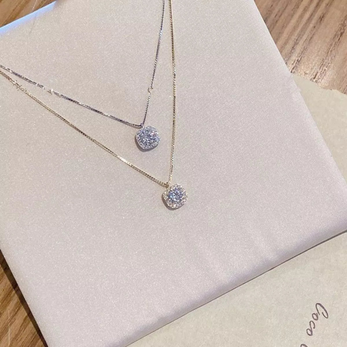 925 Sterling Silver Zircon Pendant Necklace
