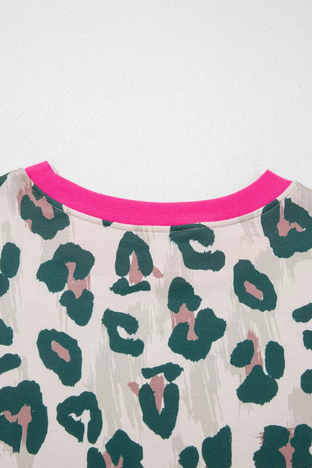 Leopard Print Short Sleeve Top and Shorts Set