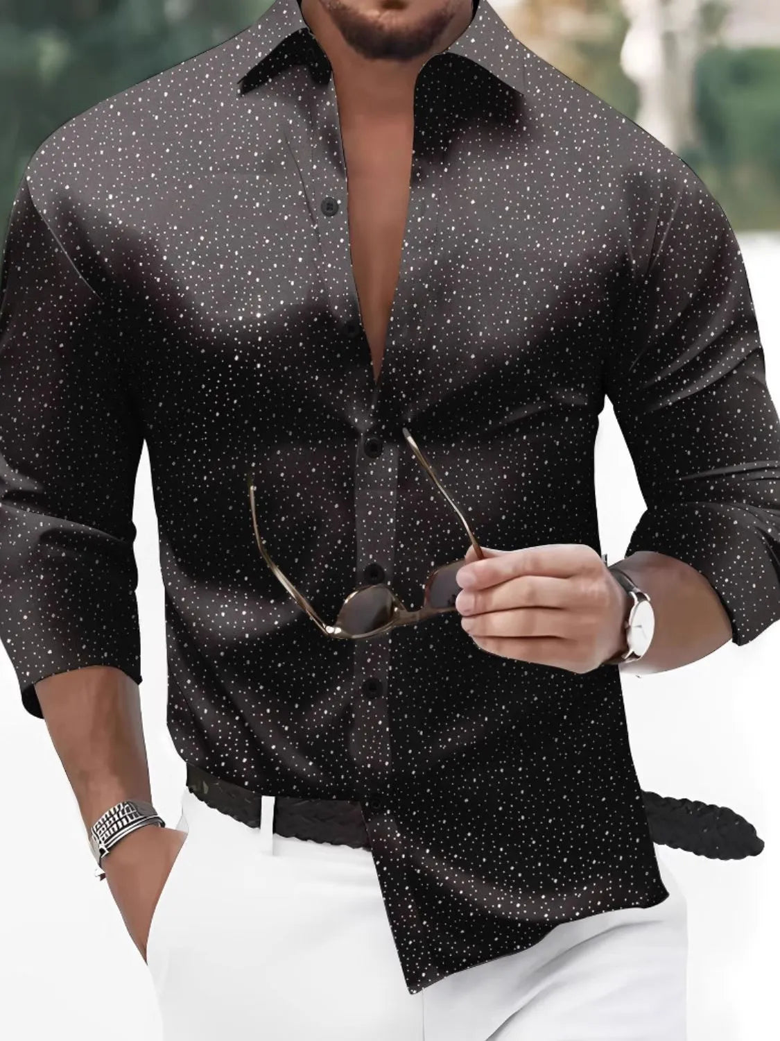 Men's Full Size Button Up Long Sleeve Shirt Plus Size