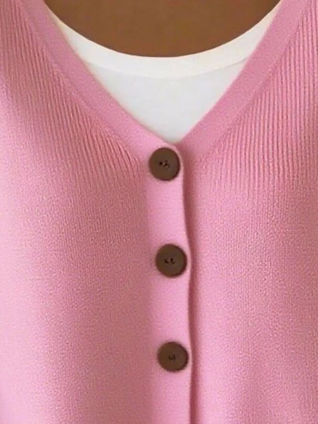 Full Size V-Neck Button-Down Knit Cardigan Plus Size
