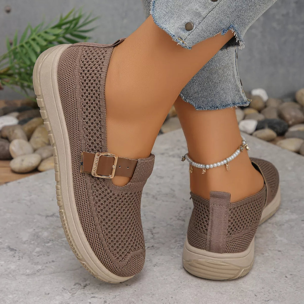 Round Toe Platform Slip-Ons