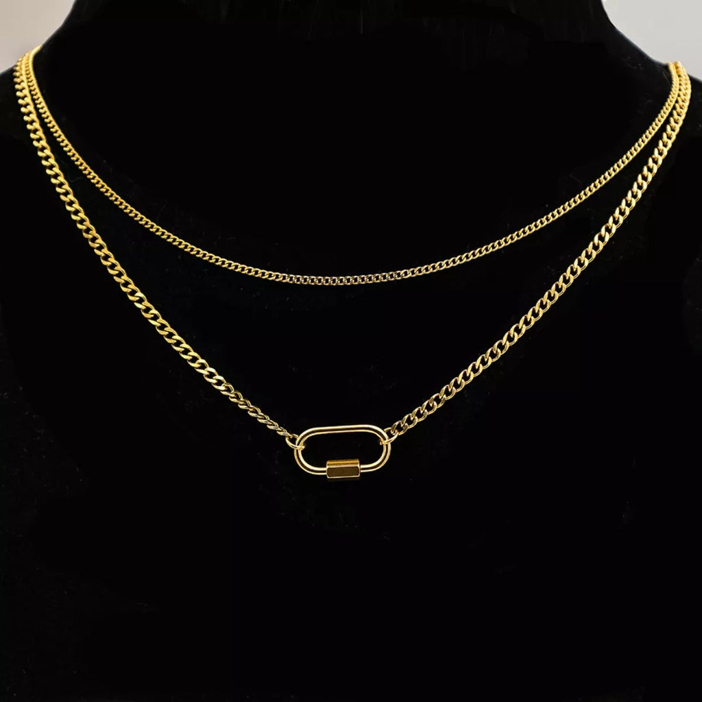 18K Gold-Plated Double Layered Necklace