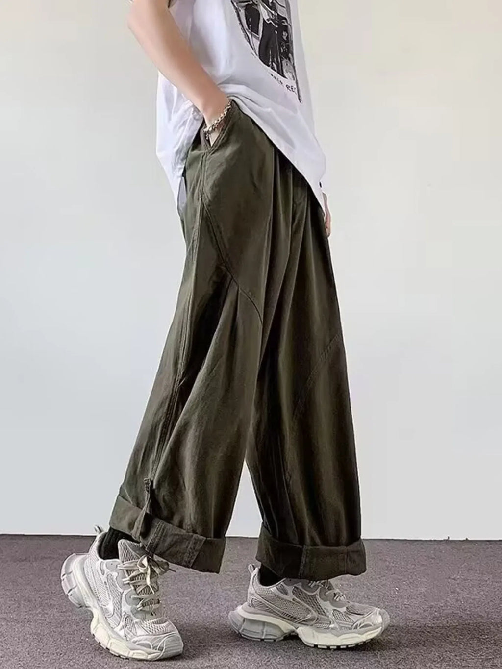 Men's Plus Size Loose Fit Casual Cargo Pants