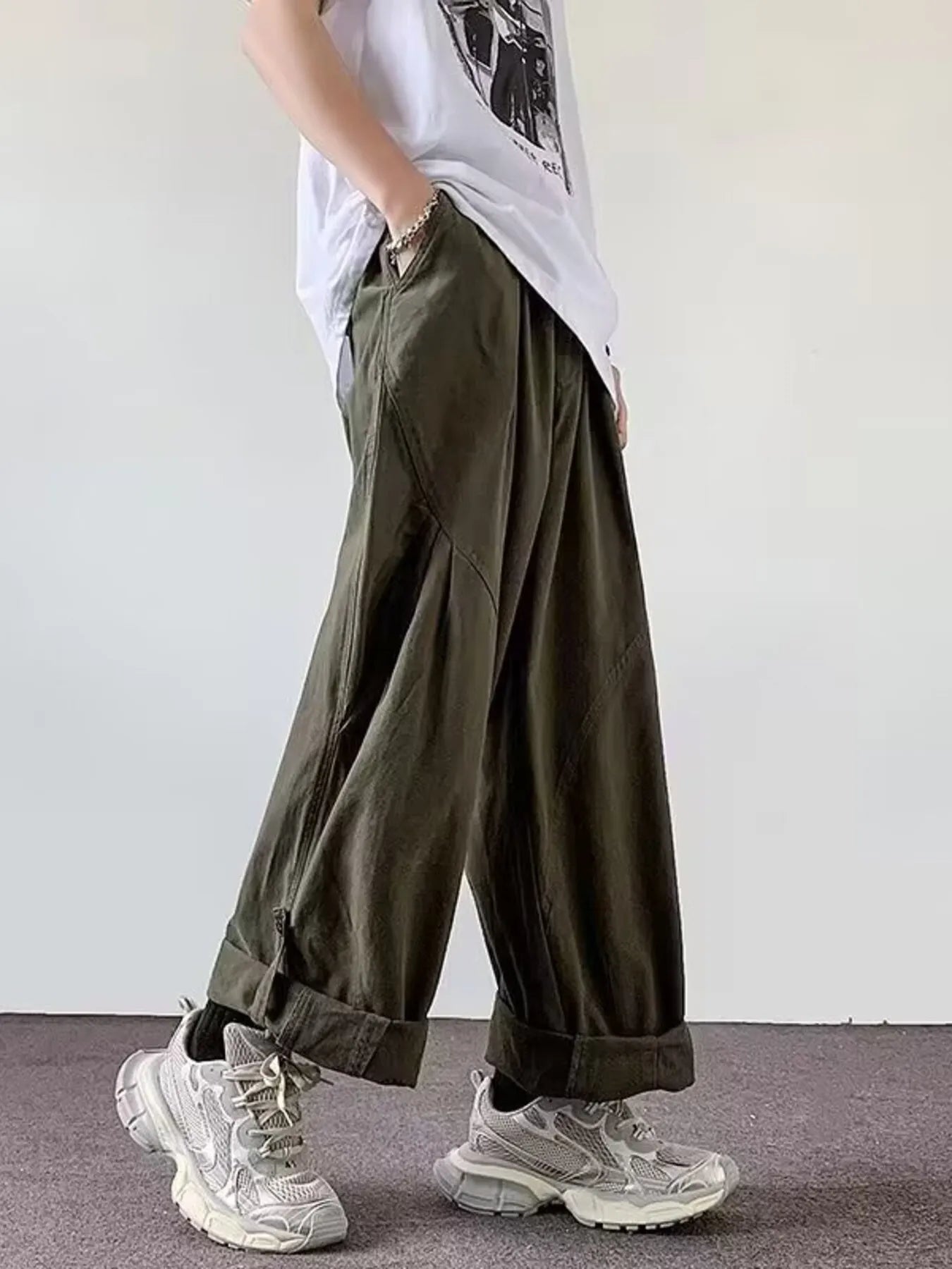Men's Plus Size Loose Fit Casual Cargo Pants