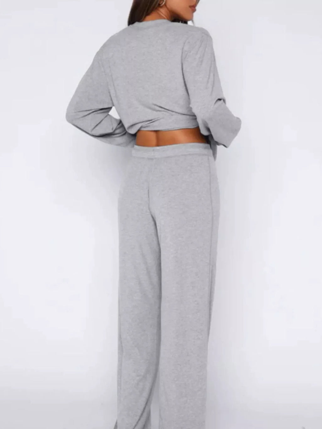 Relaxed Fit Long Sleeve Top and Pants Set