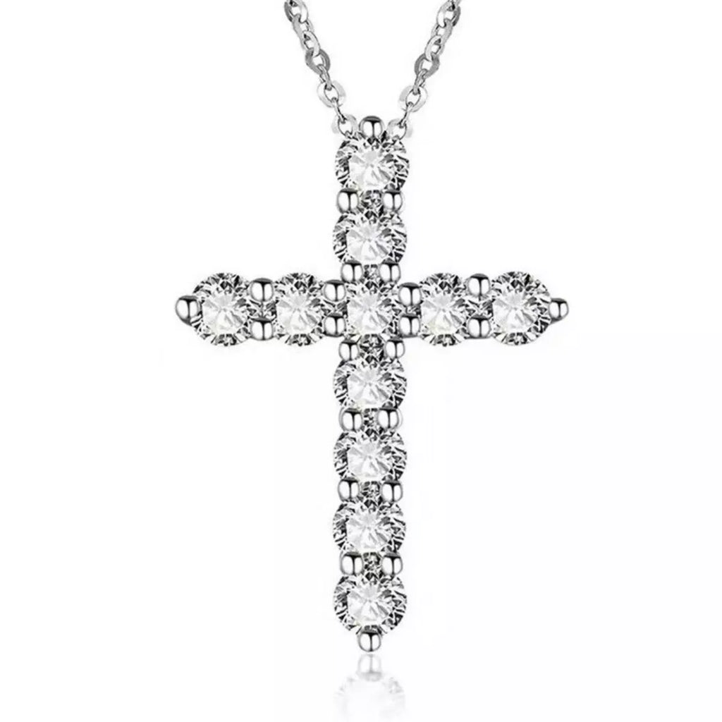 925 Sterling Silver Cross Pendant Necklace